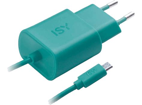 ISY Travel Charger with Micro USB 1.2A Green IWC 3000 GN 